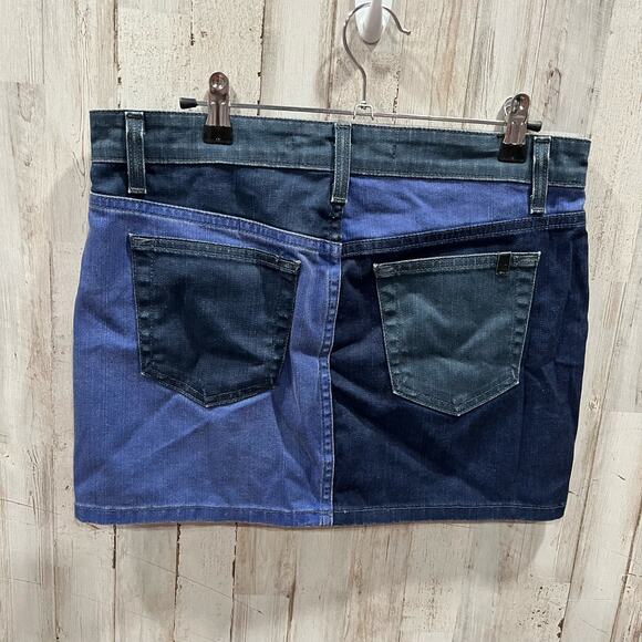 Joes Jeans Daisy Blues Mini Denim Skirt Patchwork Y2K - Picture 2 of 7